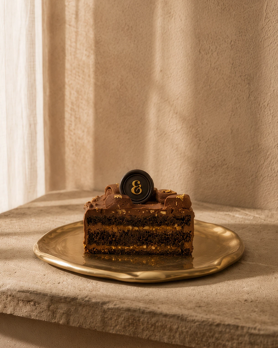 Badam, Kaaju & Pista cake slice
