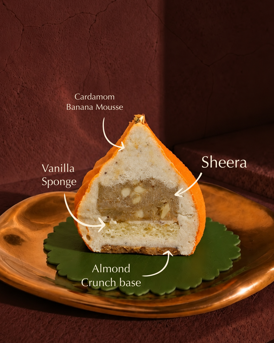 Banana Sheera Modak slice