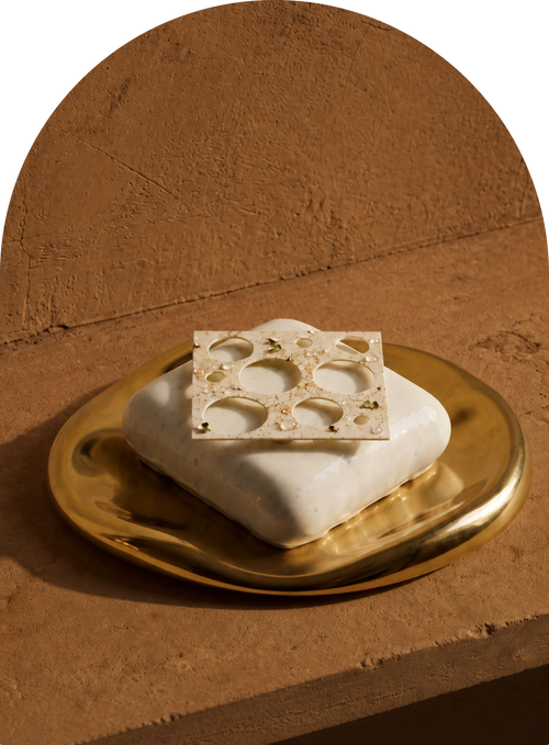 Curry Leaf, Coconut and Jaggery entremet by Mitti & Mousse