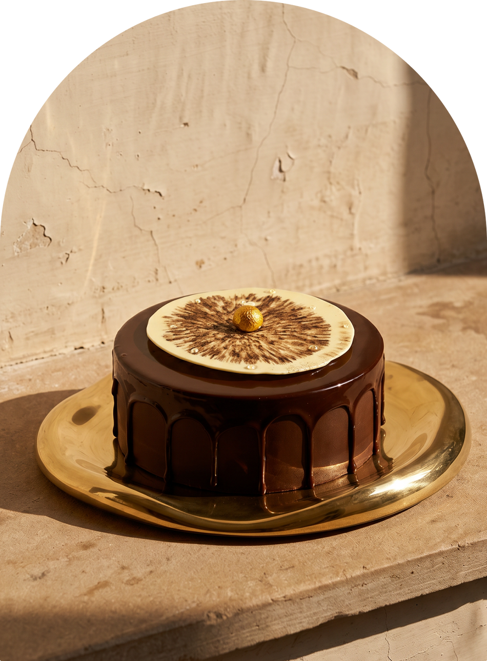 Dark Chocolate and Hazelnut cake by Mitti & Mousse