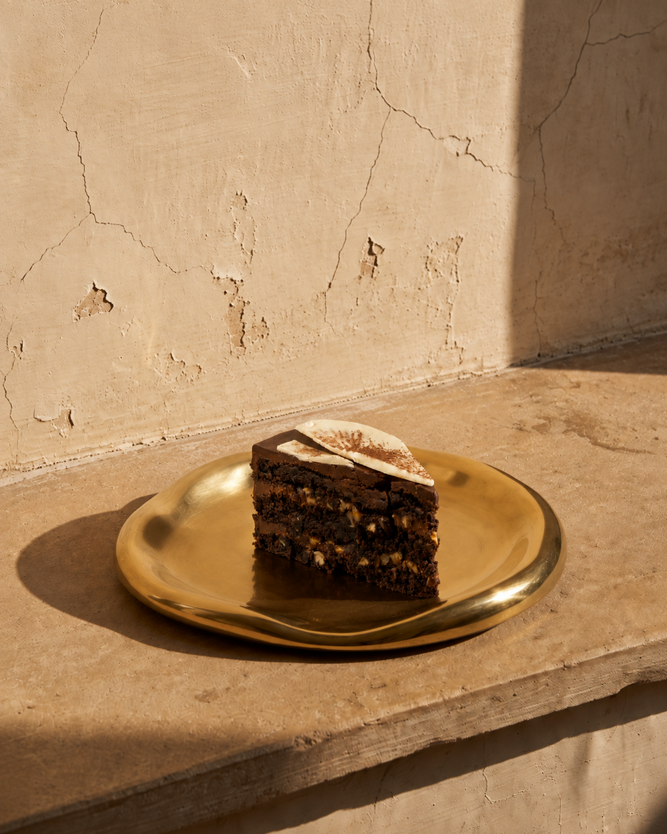 Dark Chocolate & Hazelnut cake slice