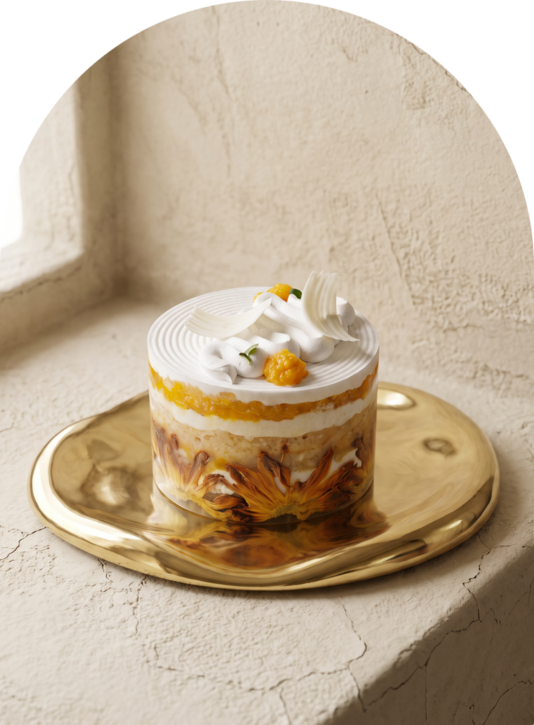 Ginger and Pineapple mini cake by Mitti & Mousse