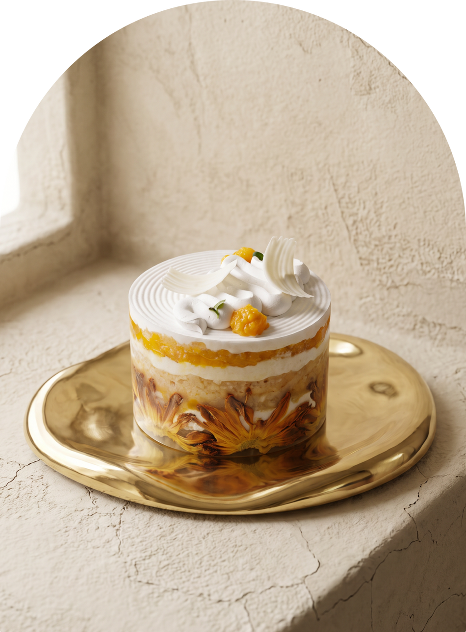 Ginger and Pineapple mini cake by Mitti & Mousse