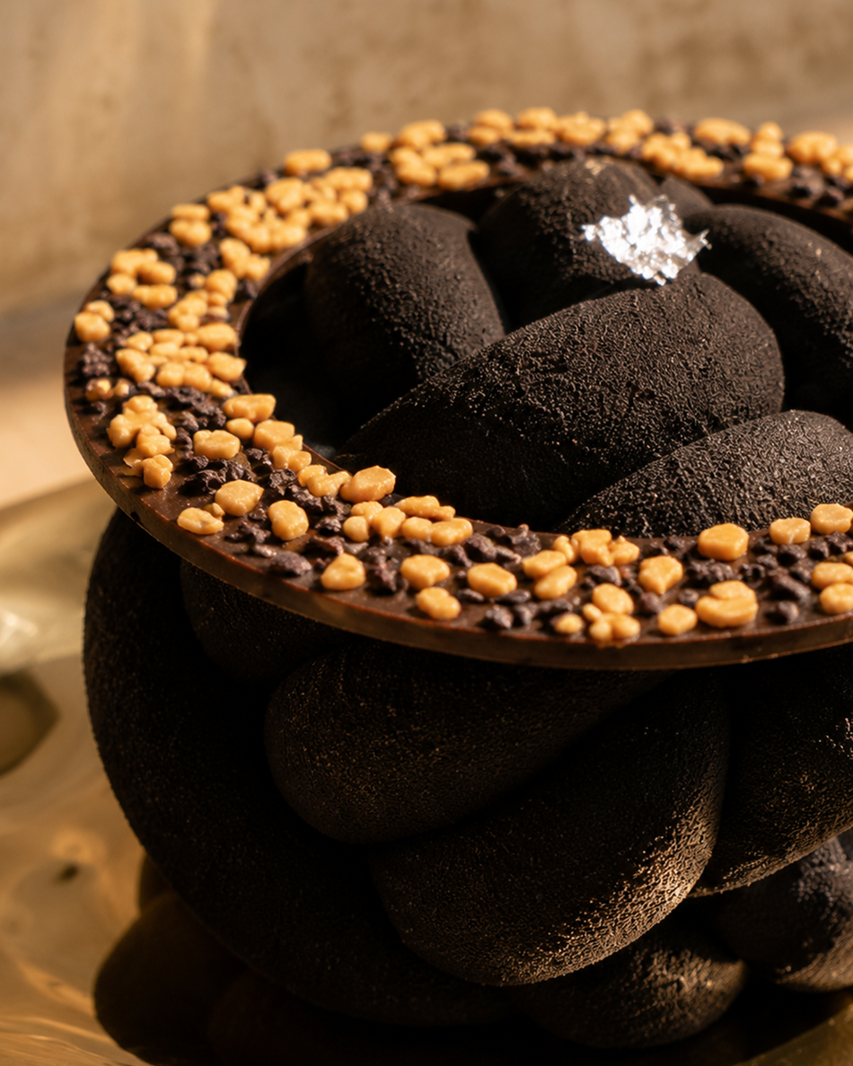 Mini Sesame, Miso & Almond cake texture
