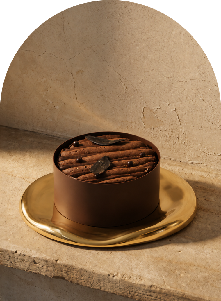 Signature Dark Chocolate mini cake by Mitti & Mousse