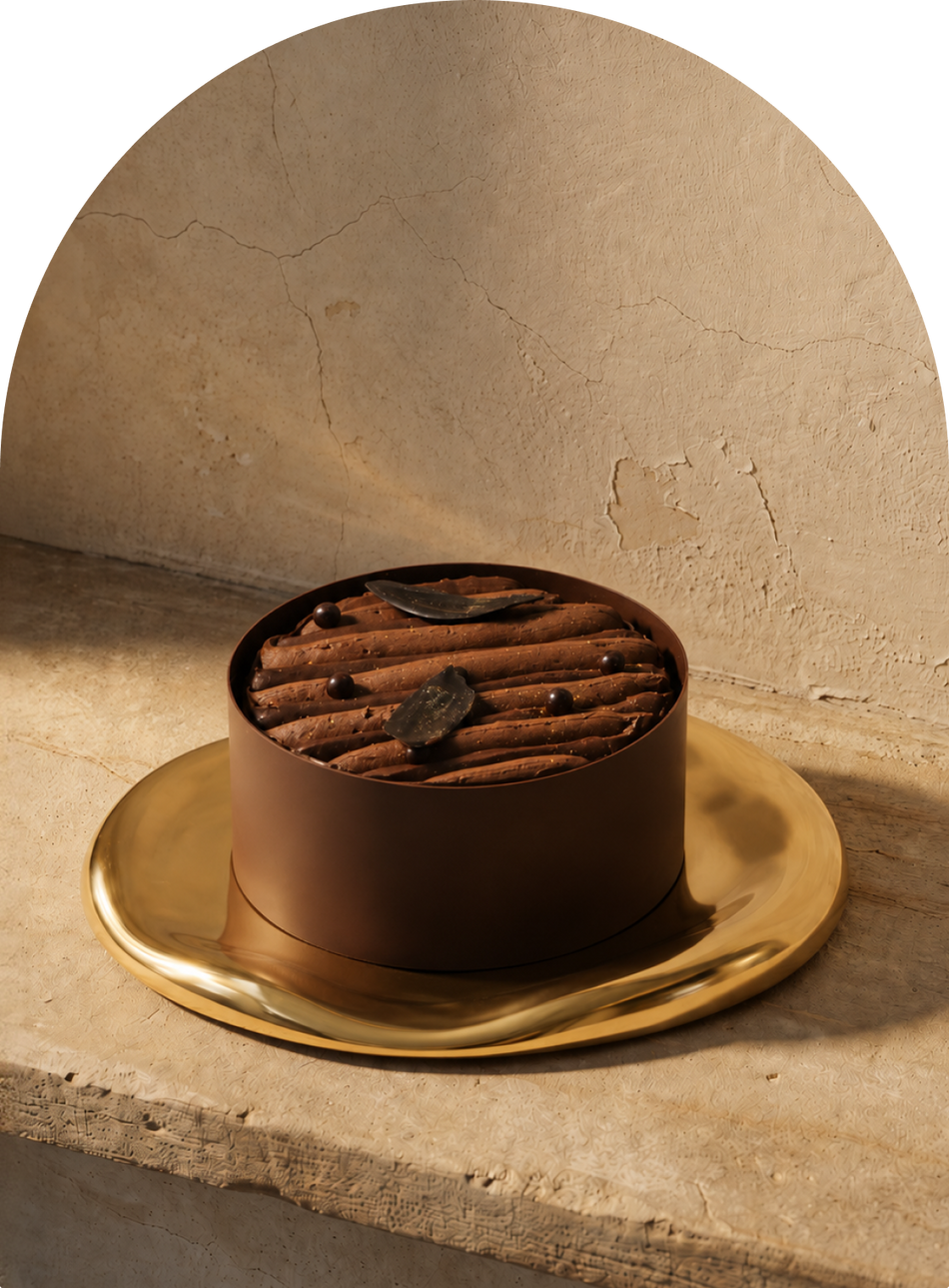 Signature Dark Chocolate mini cake by Mitti & Mousse