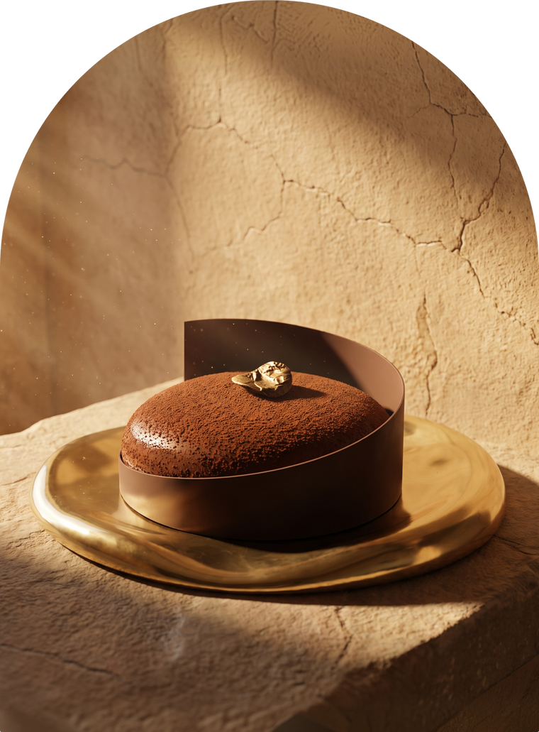 Textures of Chocolate entremet by Mitti & Mousse