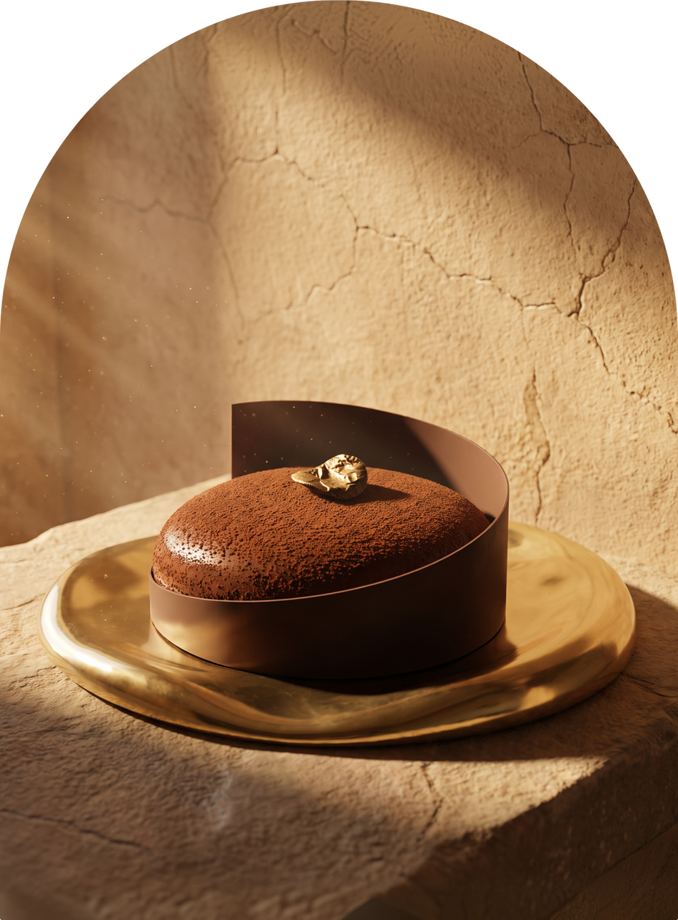 Textures of Chocolate entremet by Mitti & Mousse